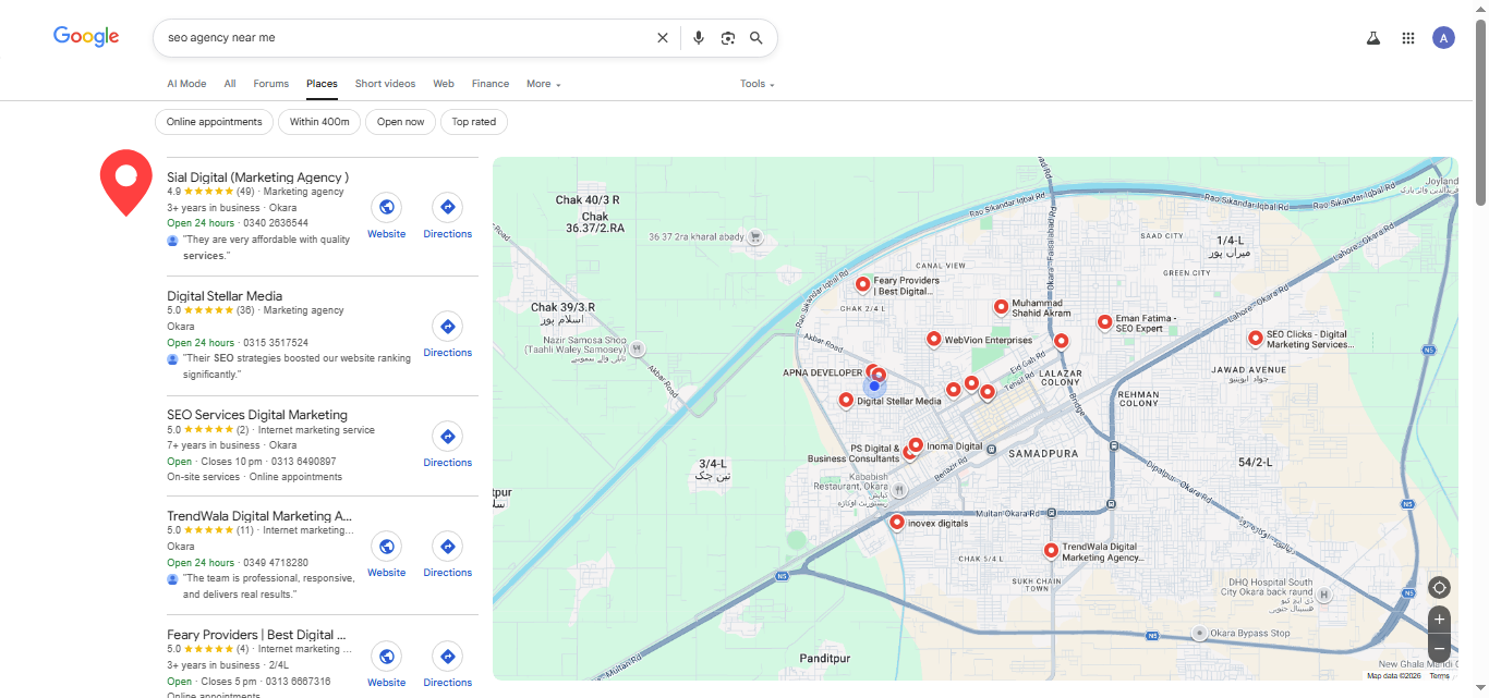 google-business-profile-optimization-local-search-experiment-seo-agency-okara