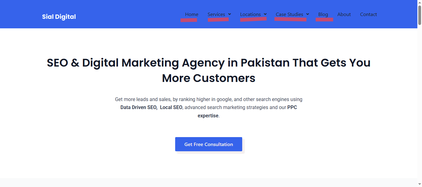 local-website-seo-sial-digital-website-structure-practical-example